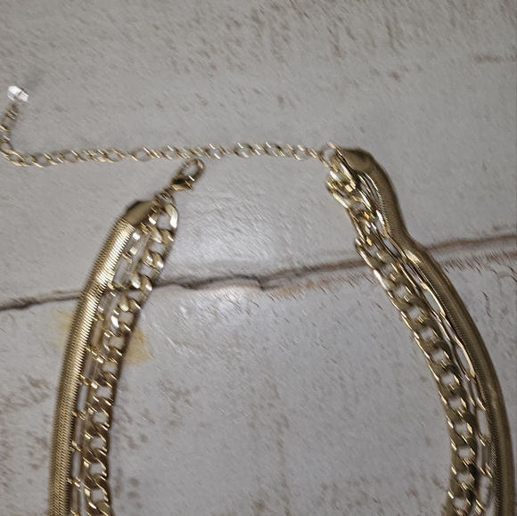 Vintage 3 Layer chain necklace 19" - Picture 5 of 6